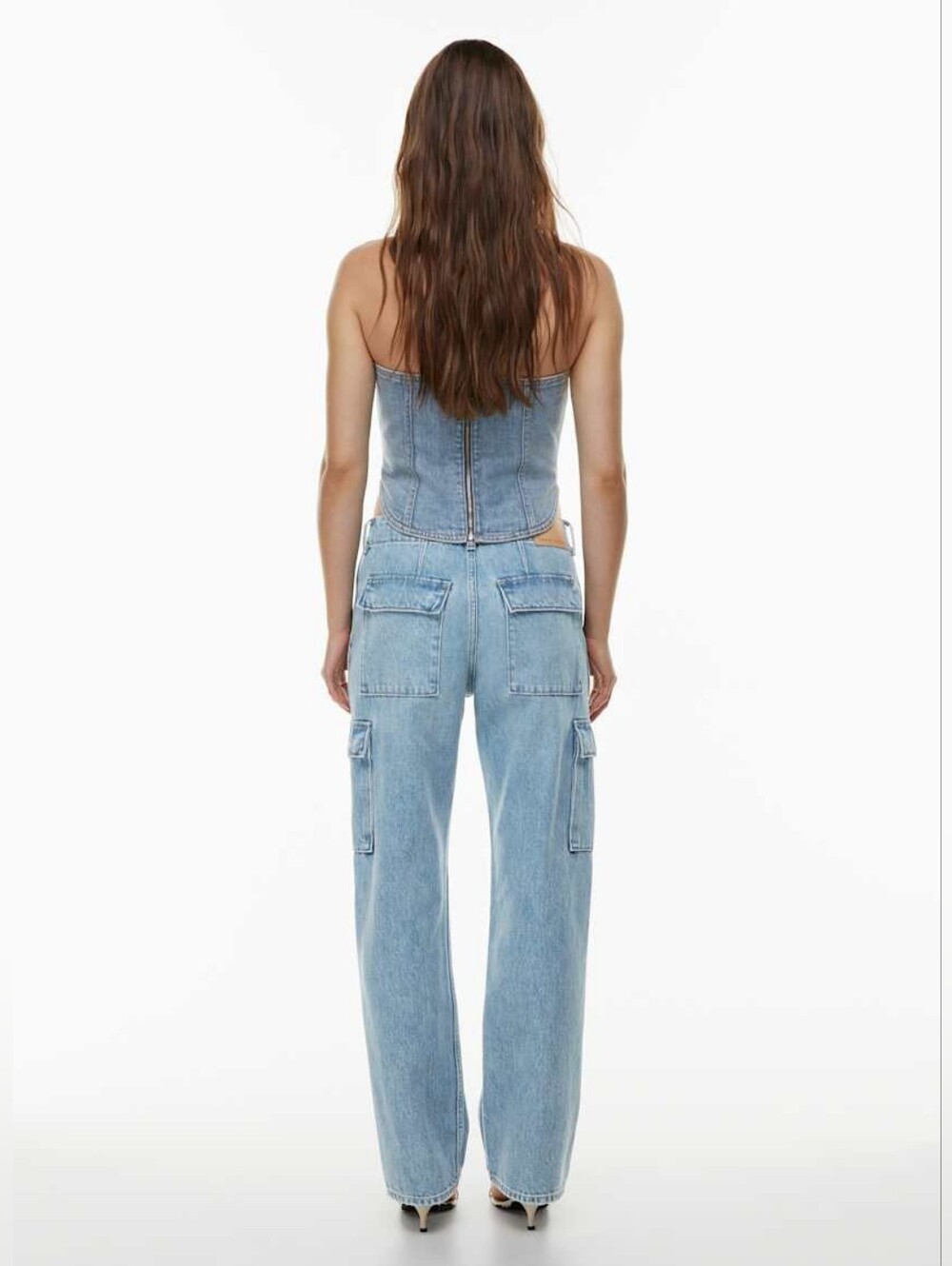 aritzia 90's edie low rise cargo jeans Denim Forum